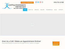 Tablet Screenshot of lastingdental.com